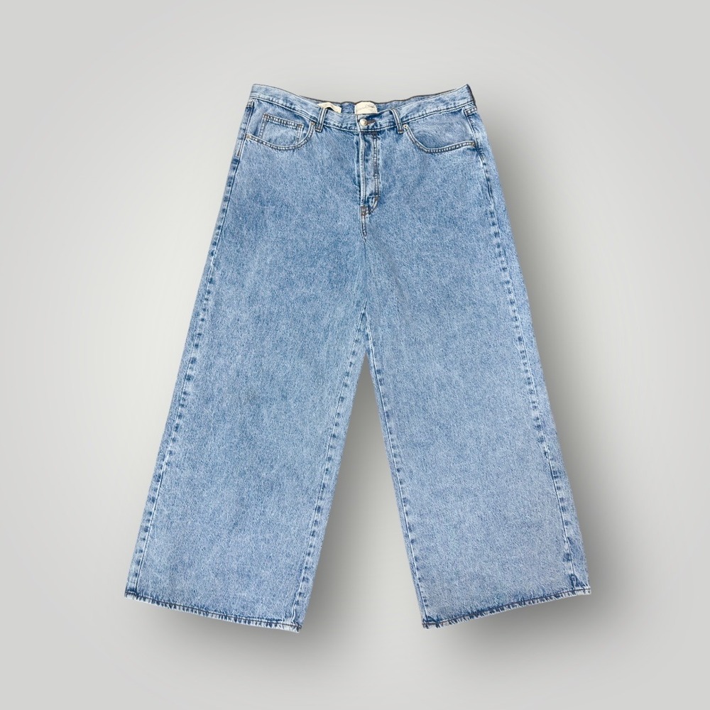 Universal Thread Women's Mid-Rise Super Wide Leg Jeans 100% Cotton Size 16 - Picture 2 of 7